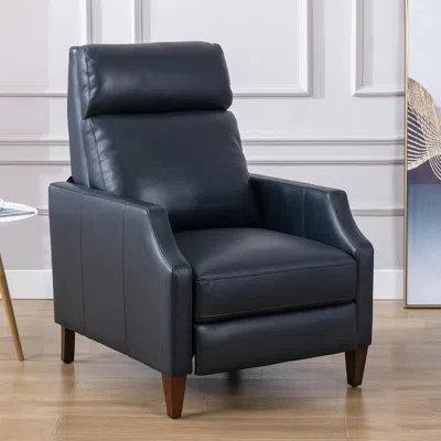 Comfort Pointe Balantyne Push Back Recliner - Midnight Blue In Black