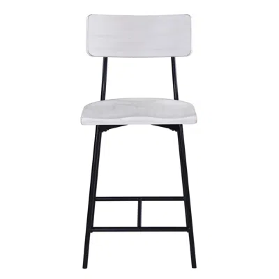 Comfort Pointe Bari Wood And Metal Modern Counter Stool In Brown