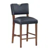 Comfort Pointe Bonito Midnight Blue Faux Leather Wood Counter Height Stool