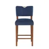Comfort Pointe Bonito Navy Blue Velvet Counter Height Stool