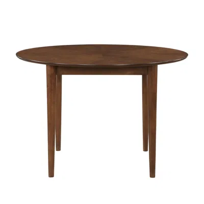 Comfort Pointe Bonito Walnut Finish Leg Dining Table In Brown