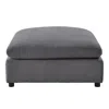 Comfort Pointe Casella Charcoal Corduroy Ottoman In Gray