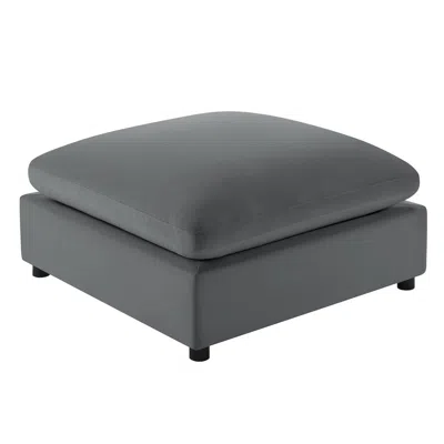 Comfort Pointe Casella Charcoal Fabric Ottoman