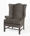 Comfort Pointe Chippendale Wing Chair In Open Gray