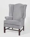 Comfort Pointe Chippendale Wing Chair In Silver-tone