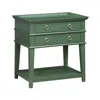 Comfort Pointe Clara Vintage Green 2-drawer Tray Top Nightstand In Green