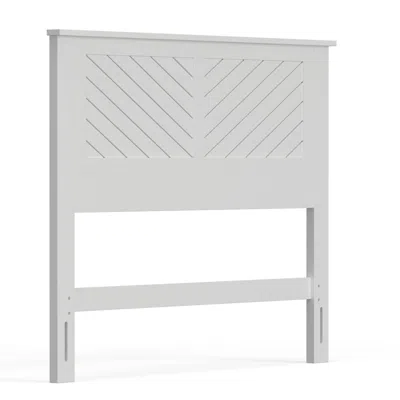 Comfort Pointe Corbie Solid Wood Full Headboard With Chamfer In Gray