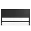 Comfort Pointe Corbie Solid Wood King Headboard With Chamfer In Black
