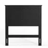 Comfort Pointe Corbie Solid Wood Twin Headboard With Chamfer In Black
