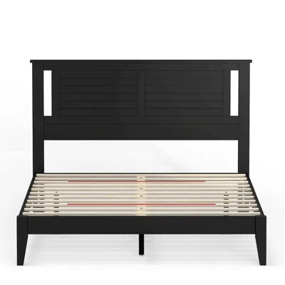 Comfort Pointe Cordova Solid Wood Queen Platform Bed In Black