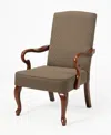 Comfort Pointe Crystal Gooseneck Arm Chair In Brown