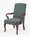 Comfort Pointe Crystal Gooseneck Arm Chair In Med Blue