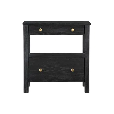 Comfort Pointe Delano 2 Drawer Nightstand In Black