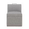 Comfort Pointe Delray Modern Upholstered Castered Chair In Ashen Grey