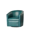 Comfort Pointe Draper Swivel Chair In Aqua