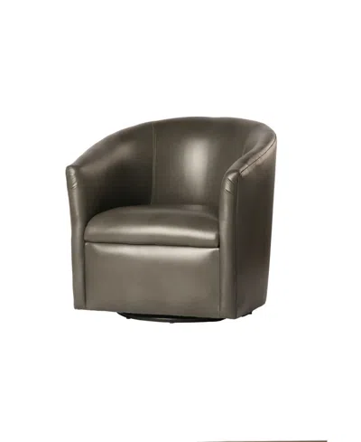 Comfort Pointe Draper Swivel Chair In Open Gray