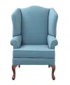 Comfort Pointe Erin Wing Back Chair In Blue
