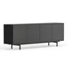 Comfort Pointe Graysen Black Laminate 4 Door Tv Console In Gray