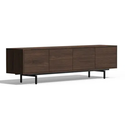 Comfort Pointe Graysen Walnut Laminate 4 Door Tv Console In Brown