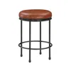 Comfort Pointe Montecarlo Caramel Faux Leather And Metal Backless Counter Height Stool
