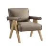 Comfort Pointe Navassa Modern Faux Leather Arm Chair - Espresso