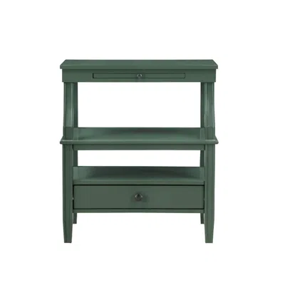 Comfort Pointe Newton Vintage Green Storage Nightstand