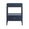 Comfort Pointe Opava Midnight Blue 1-drawer Nightstand In Blue