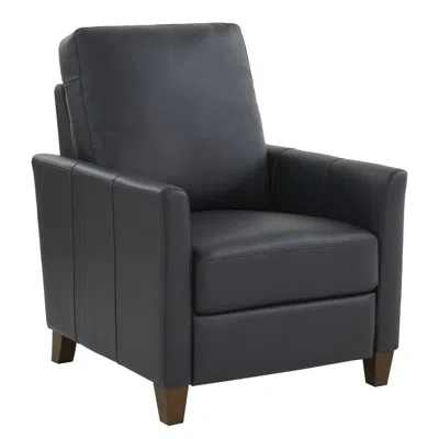Comfort Pointe Penny Midnight Blue Faux Leather Modern Recliner In Black