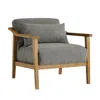 Comfort Pointe Rayn Wood Arm Accent Chair With Lumbar Pillow