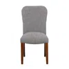 Comfort Pointe Salina Ashen Grey Dining Chair In Performance Fabric With Nail Heads - Set Of 2