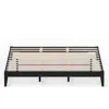 Comfort Pointe Serene Farmhouse Style King Wood Bed Frame - Black In Black