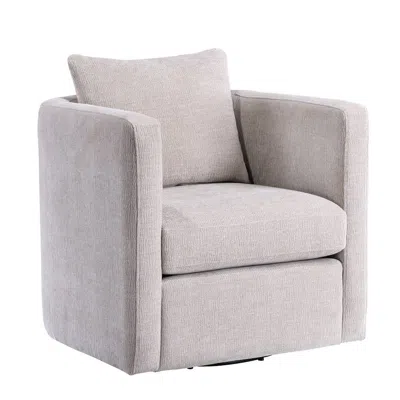 Comfort Pointe Sheldon Linen Swivel Barrel Chair