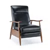 Comfort Pointe Solaris Wood Arm Push Back Recliner - Black