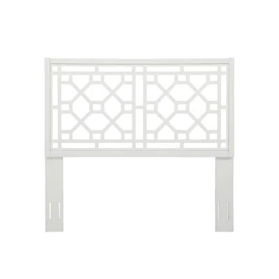 Comfort Pointe Thomas Chippendale White Headboard - Queen/full