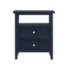 Comfort Pointe Walker Midnight Blue 2 Drawer Nightstand