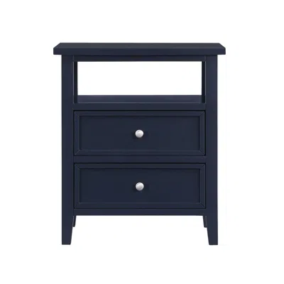 Comfort Pointe Walker Midnight Blue 2 Drawer Nightstand
