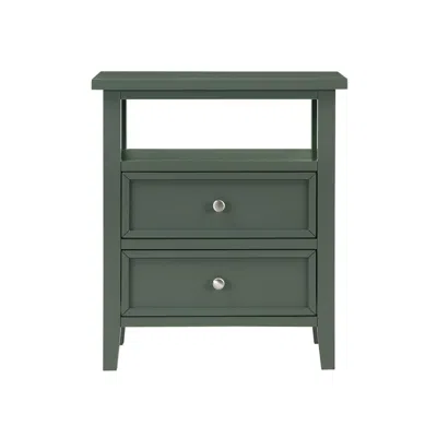 Comfort Pointe Walker Vintage Green 2 Drawer Nightstand