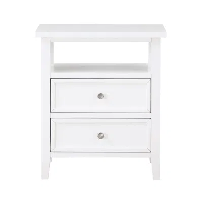 Comfort Pointe Walker White 2 Drawer Nightstand