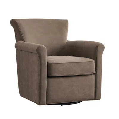 Comfort Pointe Winton Faux Leather Swivel Accent Chair - Espresso