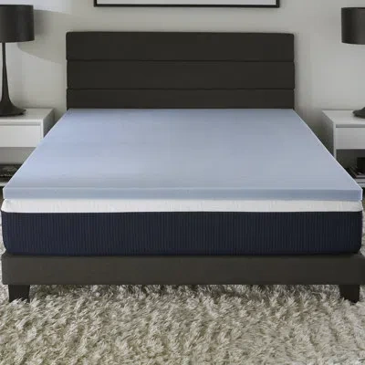 Comfort Tech 2 Mattress Topper Featuring Tranquility Foam In Blue