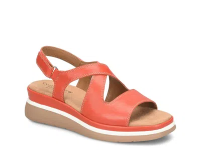 Comfortiva Amethyst Wedge Sandal In Orange