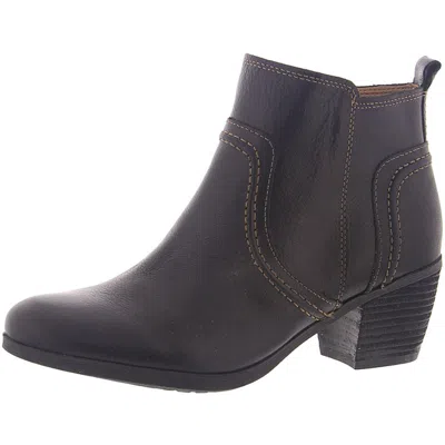 Comfortiva Arnon Womens Leatehr Ankle Booties In Black