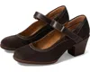 Comfortiva Barnes Ct0053110 Pump Women's Brown Leather Block Heel Rhs6134 In Brown