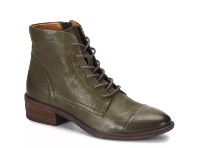 Comfortiva Cordia Combat Boot In Green