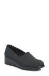Comfortiva Dana Platform Wedge Slip-on In Black