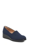 Comfortiva Dana Platform Wedge Slip-on In Sky Navy