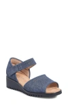 Comfortiva Daniella Wedge Sandal In Denim
