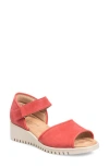 Comfortiva Daniella Wedge Sandal In Red