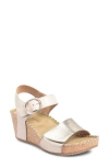 Comfortiva Eldorah Platform Wedge Sandal In Gold/beige