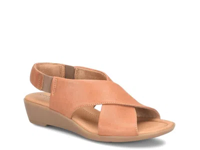 Comfortiva Emilee Wedge Sandal In Brown